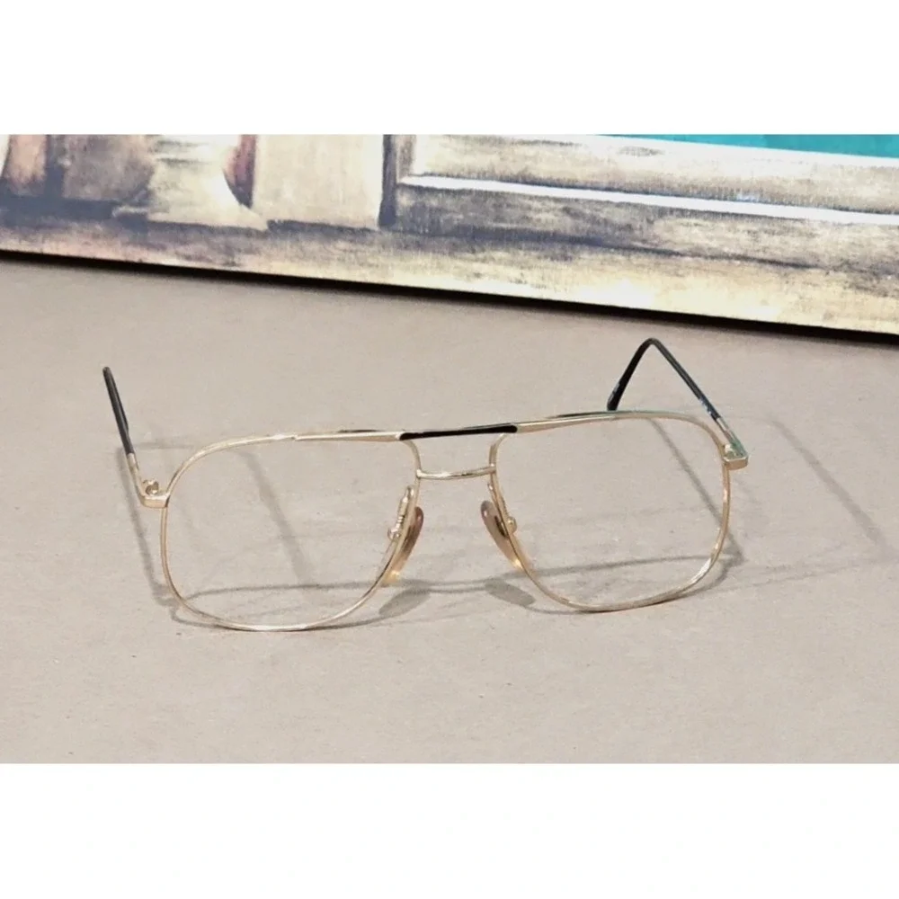 Sans Pareil Inc M901 Eyeglasses Frame Women's Gold Metal/Black 56-18-140